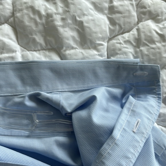 Brooks Brothers blue & white mini houndstooth dress shirt in size 16 1/2 -2/3. - Picture 11 of 12